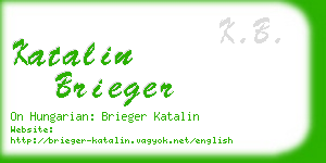 katalin brieger business card